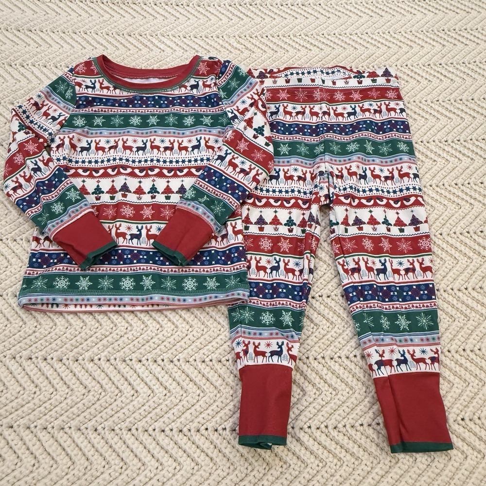 Girls Matilda Jane Merry and Bright Fair Isle PJs Size 18-24 Mo Christmas